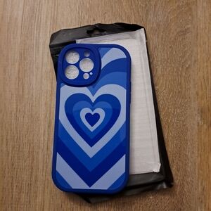 iPhone 13 Pro Blue Sweetheart Cellphone Case & Screen Protector New